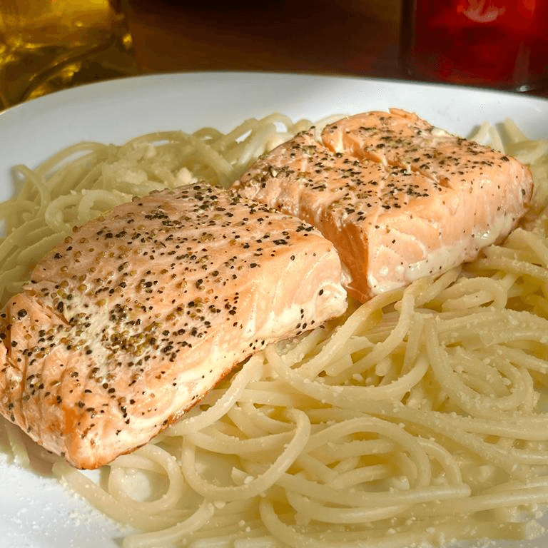 Espagueti con Salmon