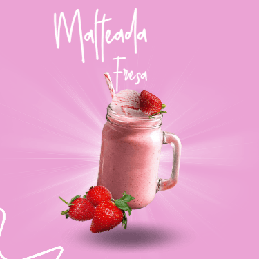 Malteada de Fresa