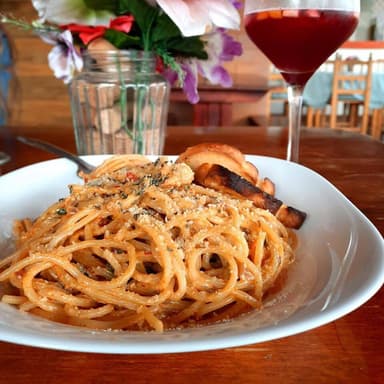 Pasta con Camarones y Chipotle