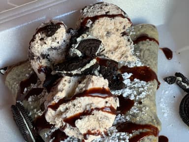 Crepa de Oreo, Nutella y Nieve