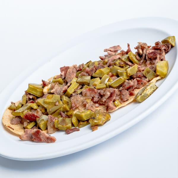 TACOS DE BISTEC C/NOPAL (2) 130grs