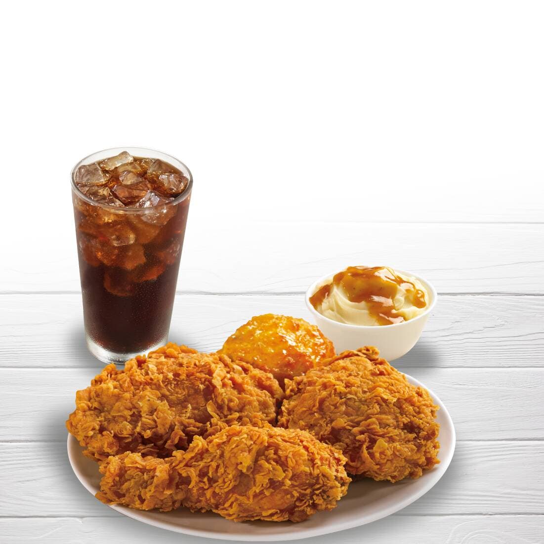 Combo 3 Pzs Pollo, 1Pure o 1Ens, 1Bisc,1Refresco