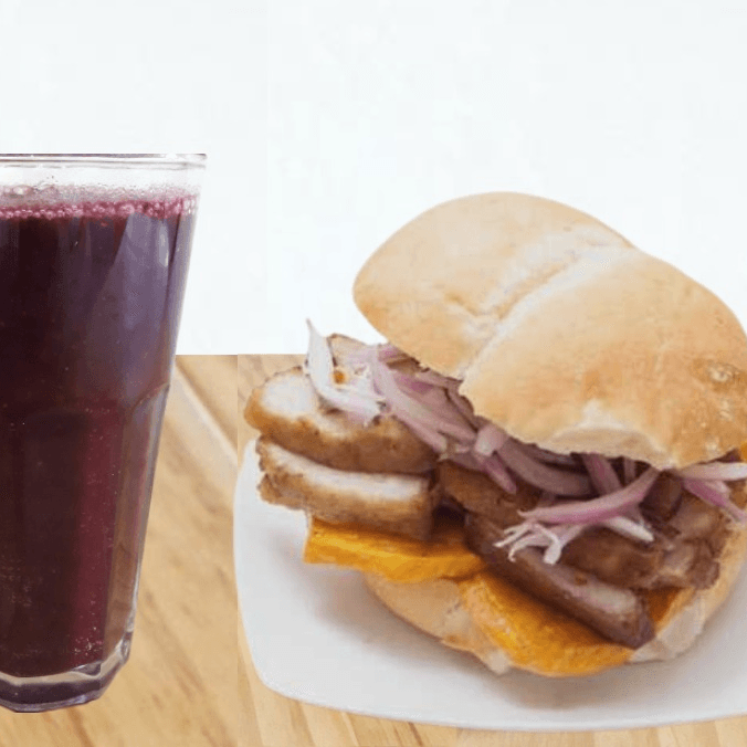 Combo Sanguche Chicharron + Chicha Morada