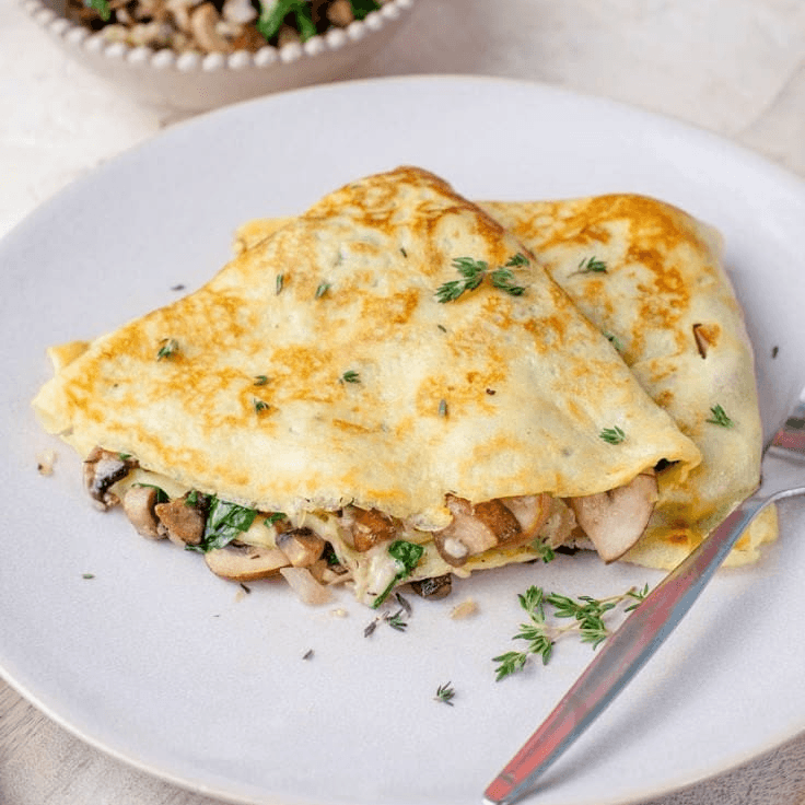 CREPA DE CHAMPIÑON CON QUESO
