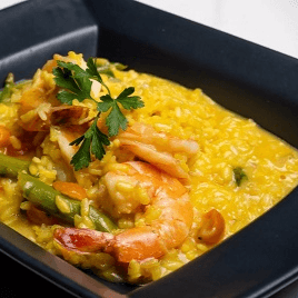 RISOTTO ALLO ZAFFERANO E GAMBERI