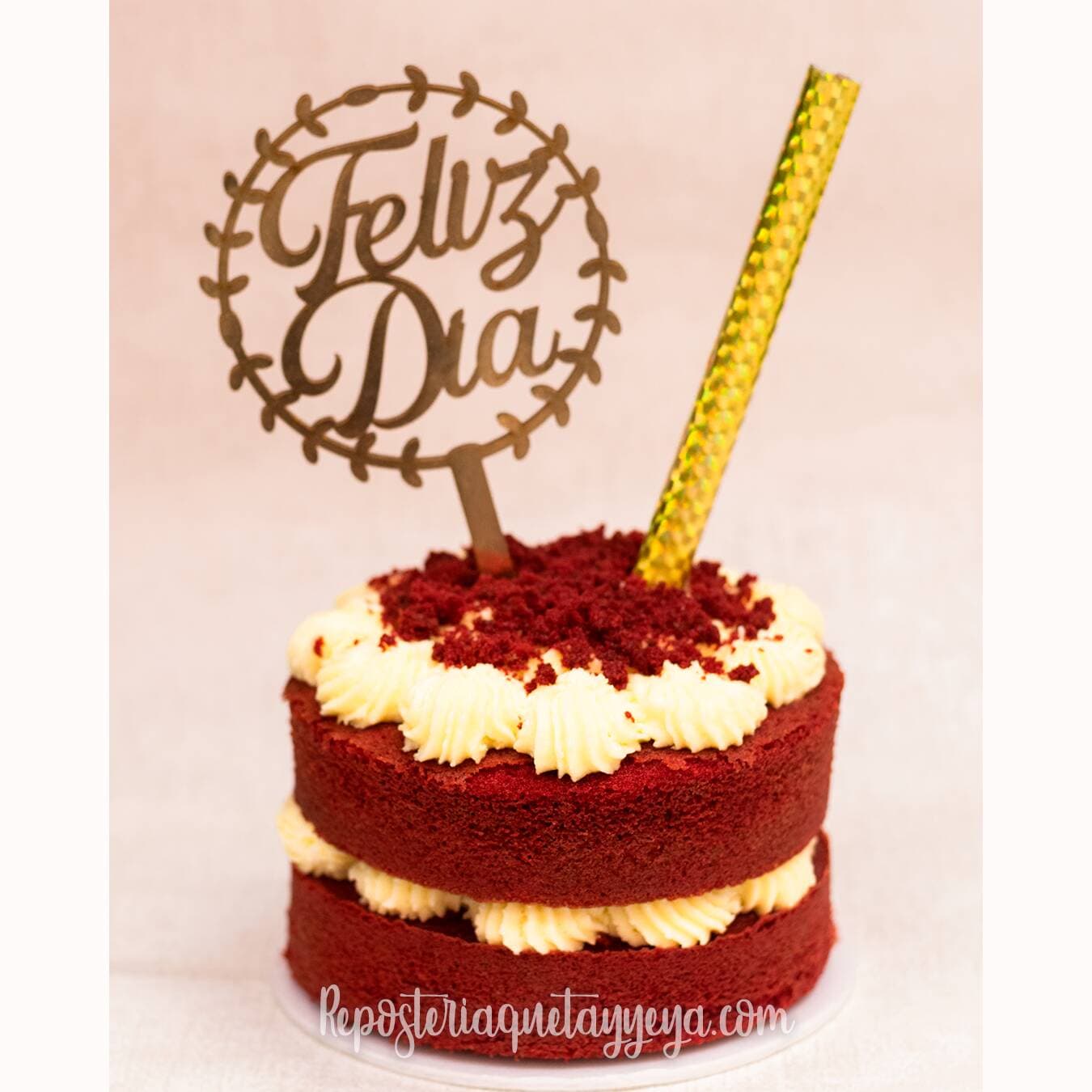 Torta con Topper y Vela