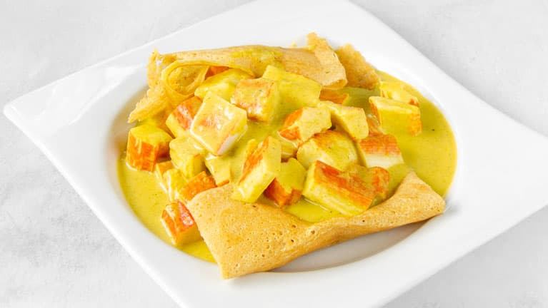 Crepe Palmitos al Curry