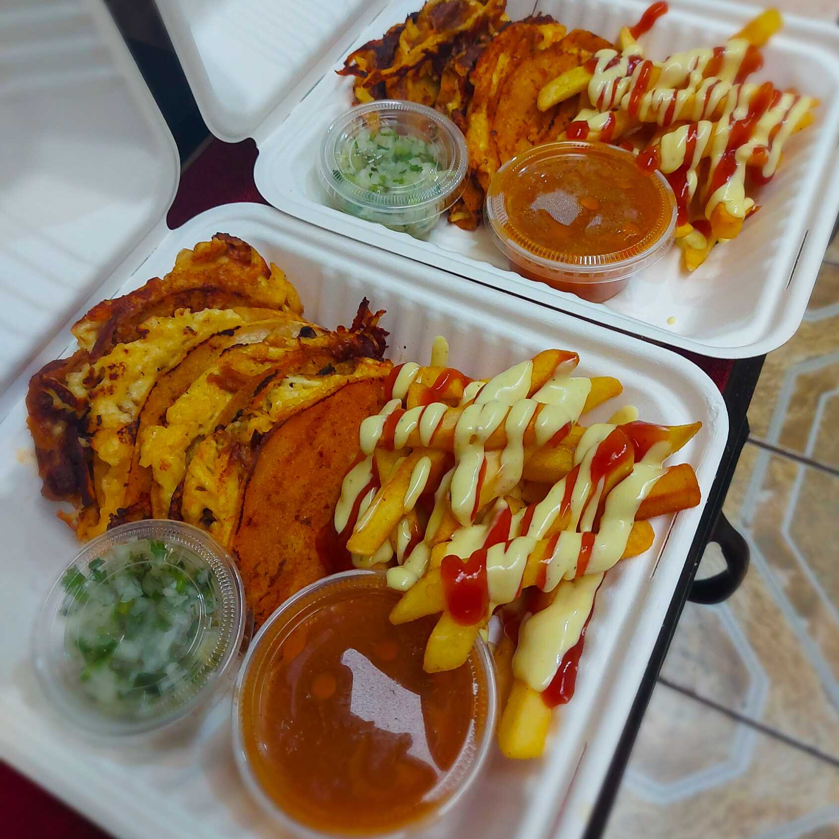 6 Tacos Birria con Papas
