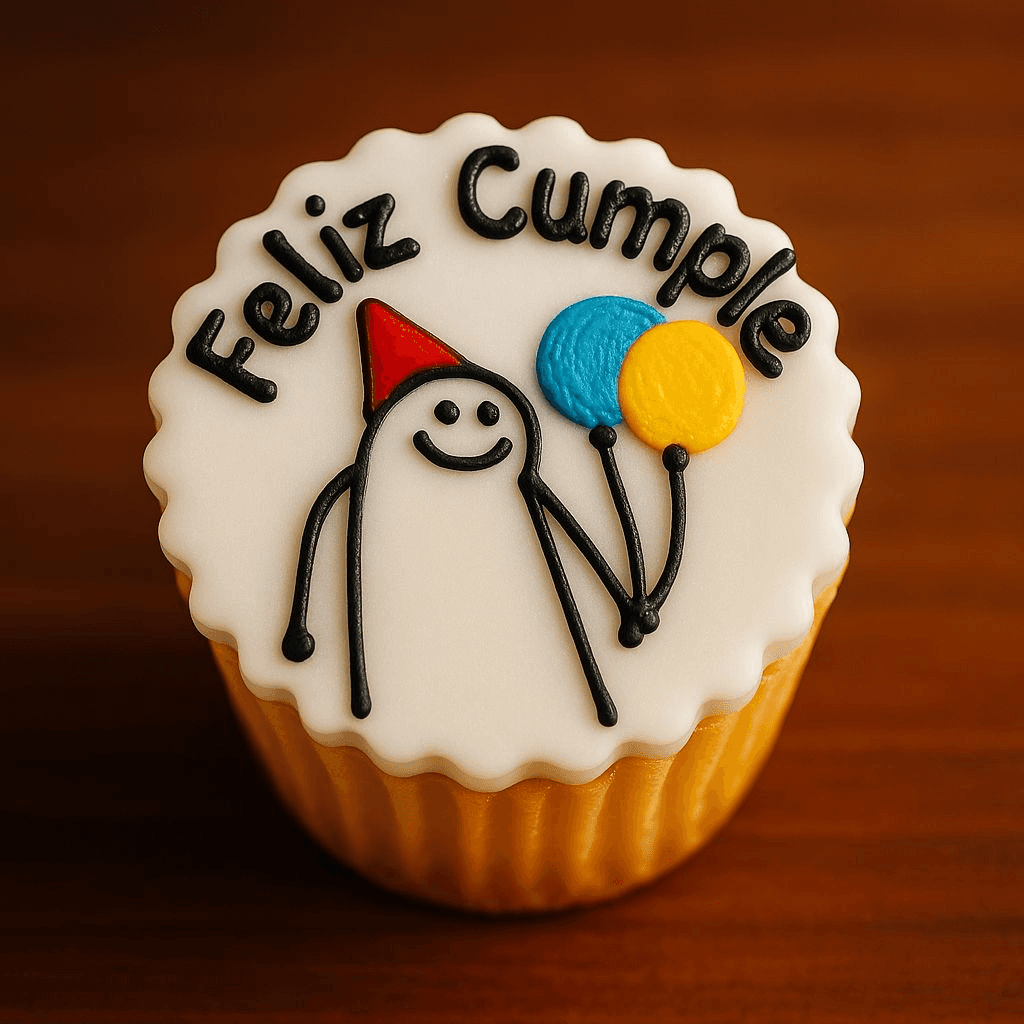 Cupcakes Feliz Cumple Globos