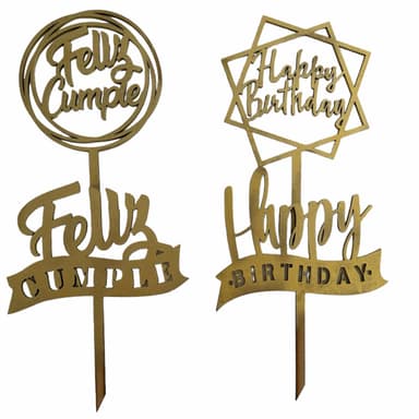 Plaquita Mdf Happy Birthday