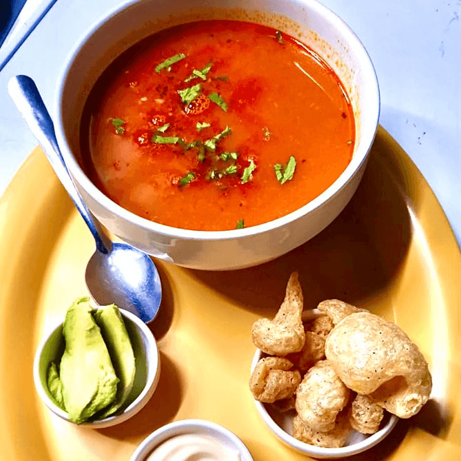 Sopa azteca keto