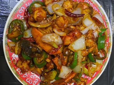 Pollo con champinones