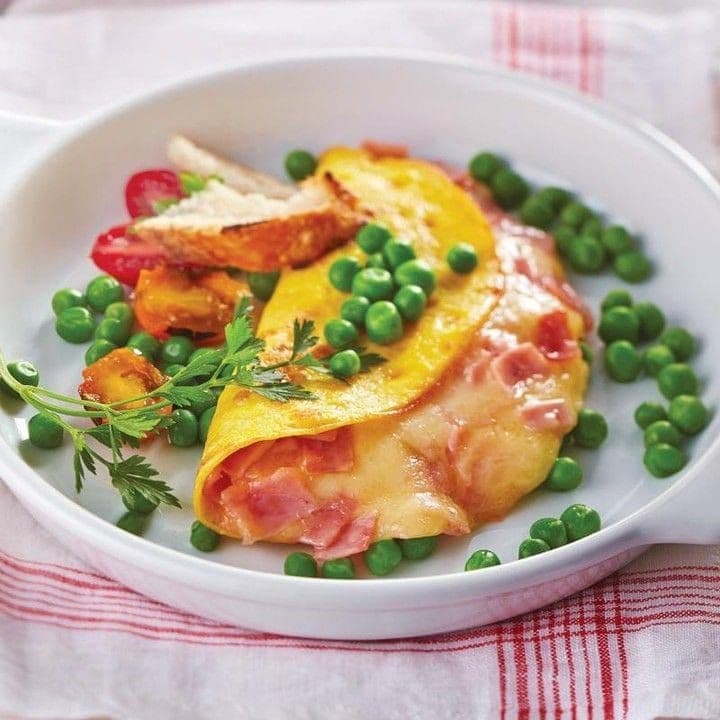 Omelette jamón y queso