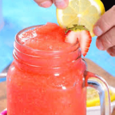 Frappé de fresas con limon
