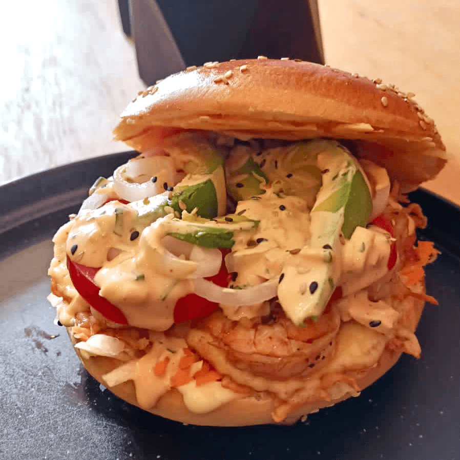 Hamburguesa Camarón, Pulpo