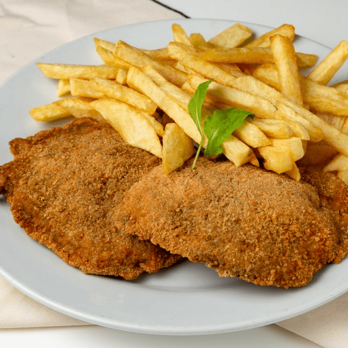 Milanesa de Res con Papas