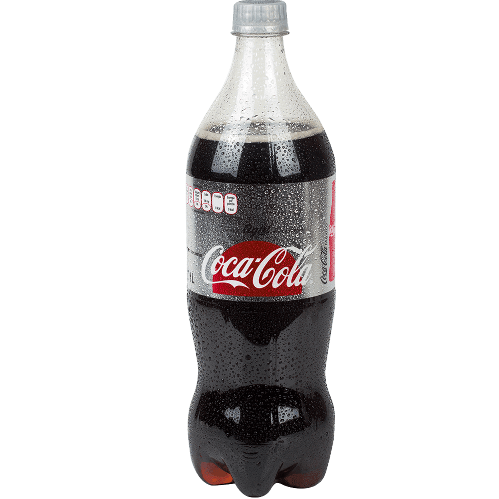 Refresco CocaCola 1 lt botella NR Cola light