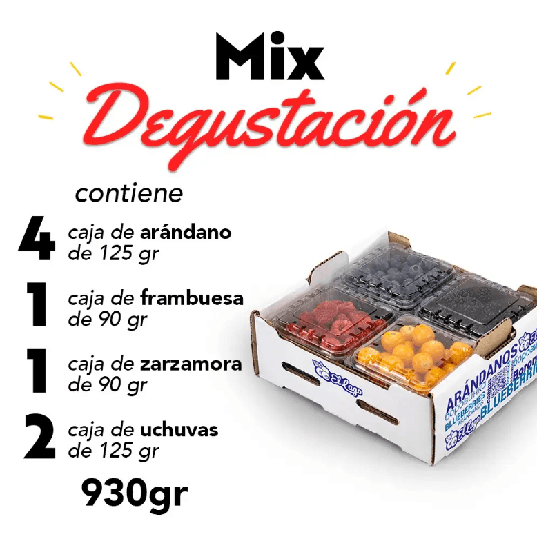 Pack trilogía de frutos rojos frescos 1kg