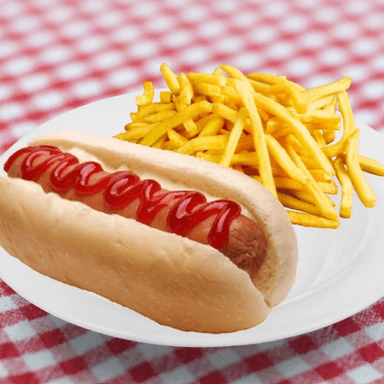 Perro Caliente + Papas Fritas