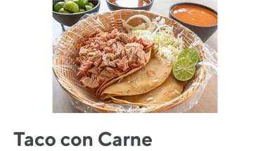 Taco Dorado con Carne