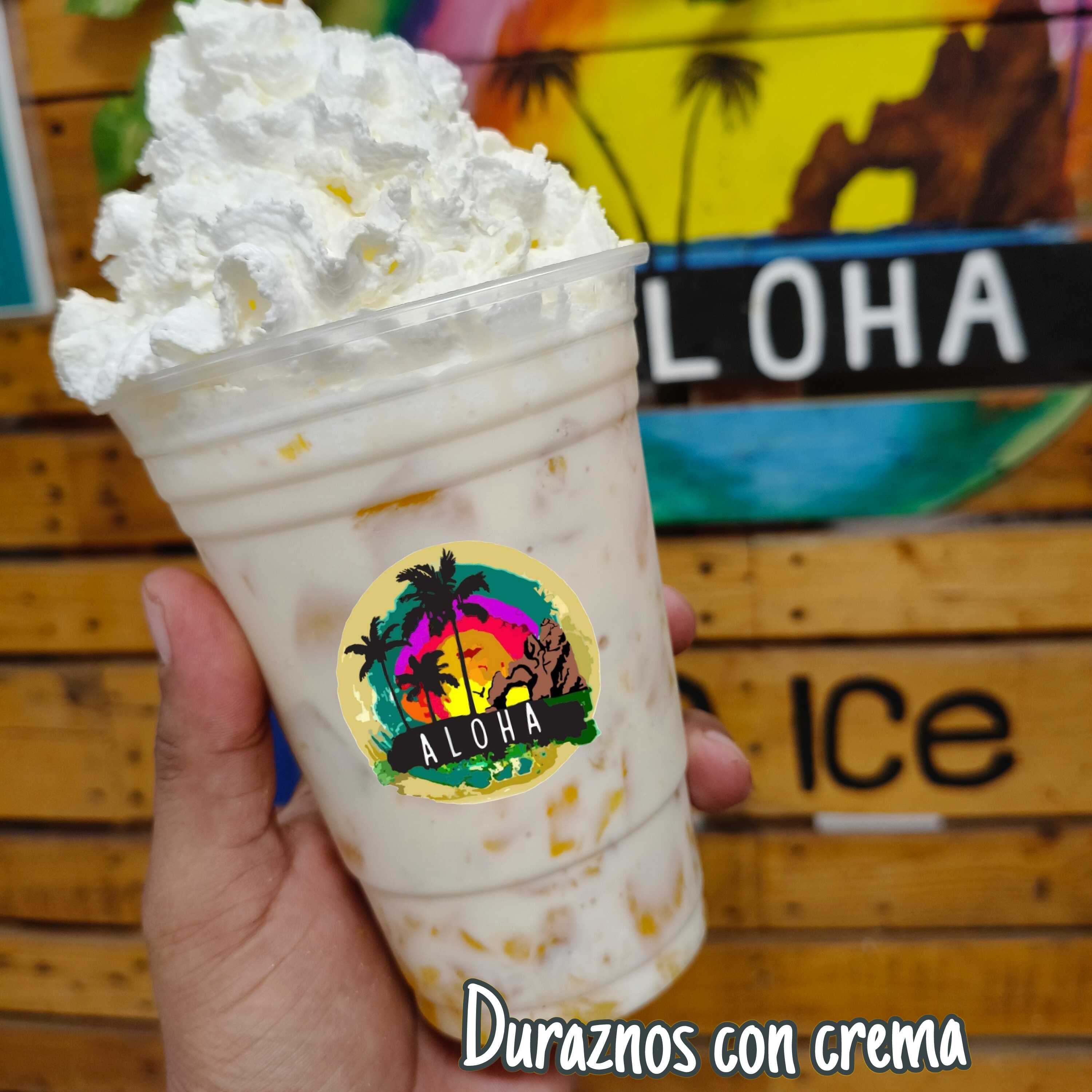 Duraznos y Fresas con Crema