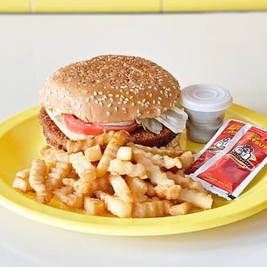 Hamburguesa con Papas A La Francesa