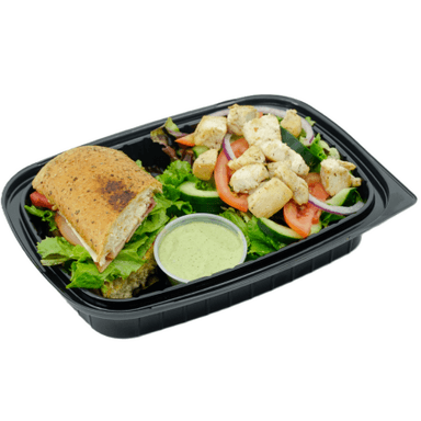 1/2 Baguette y 1/2 ensalada (pollo)