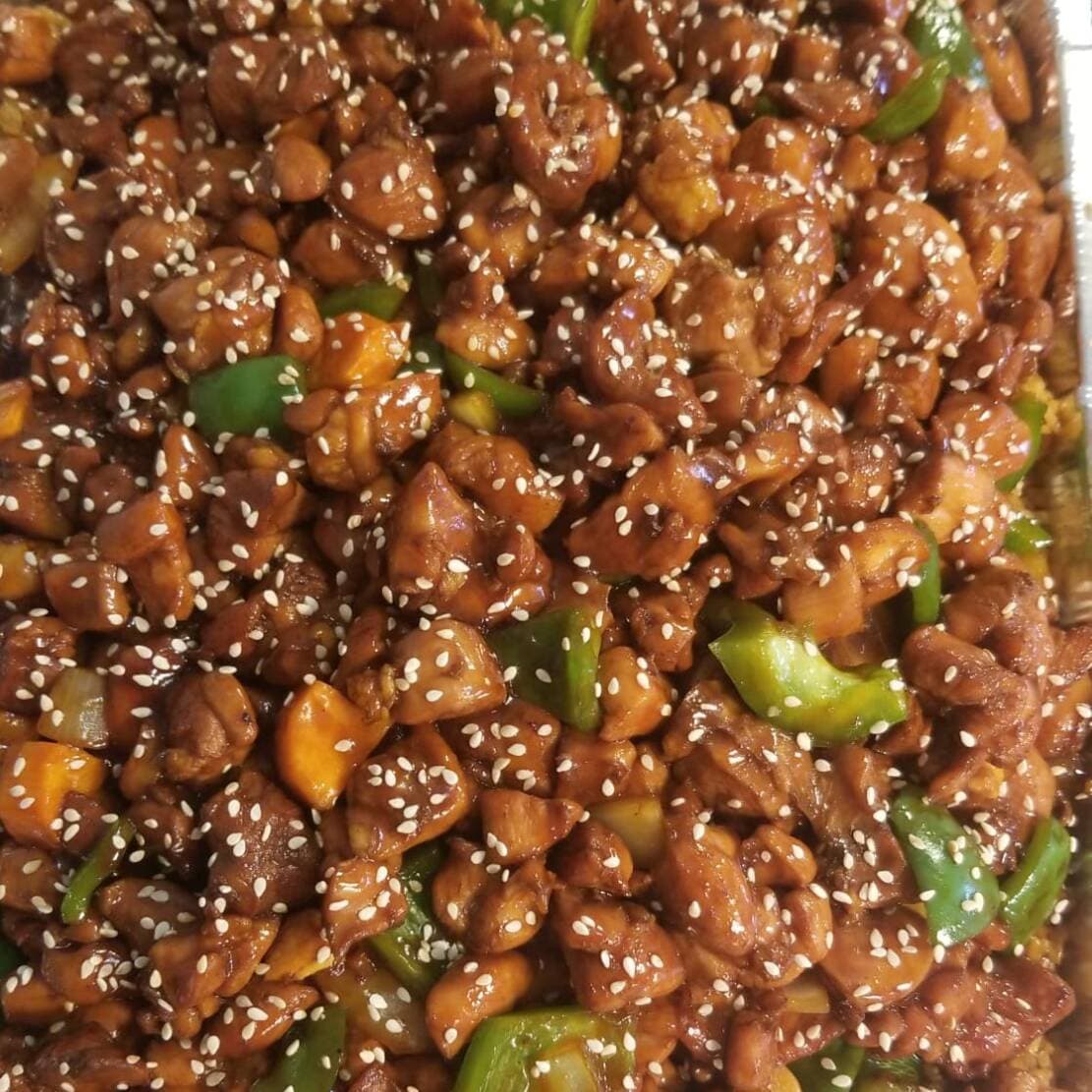 Teriyaki de Pollo con Arroz Blanco