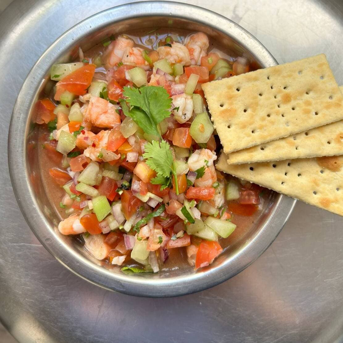 Medio Litro De Ceviche De Camaron Cocido