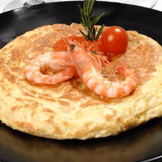 Tortilla con Langostino