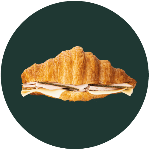 Croissant Mantequilla Jamón  PavoYQueso