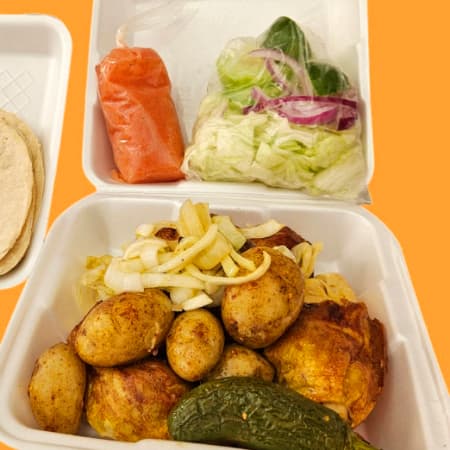 Medio Pollo Con Papas