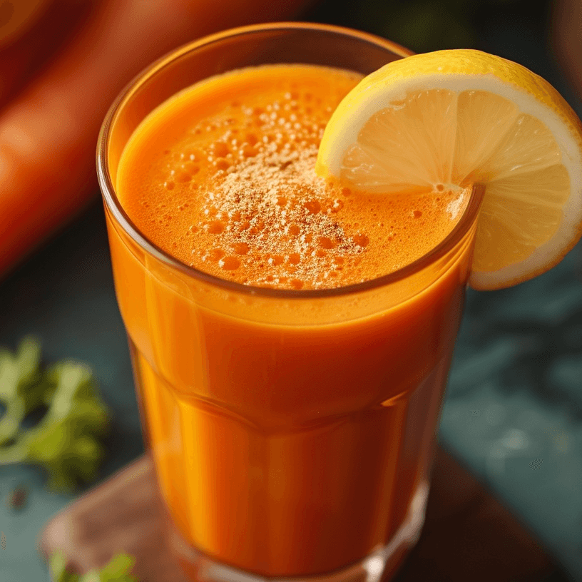 Jugo combinado naranja y zanahoria