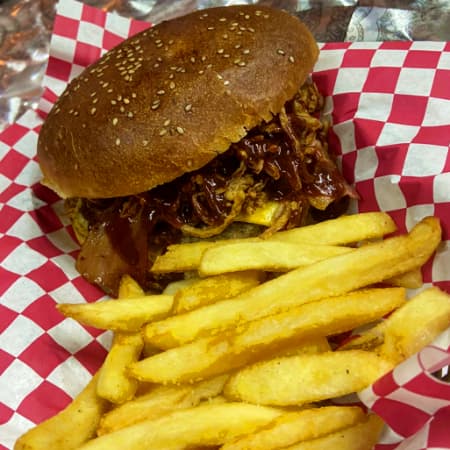 Hamburguesa BBQ + Papas