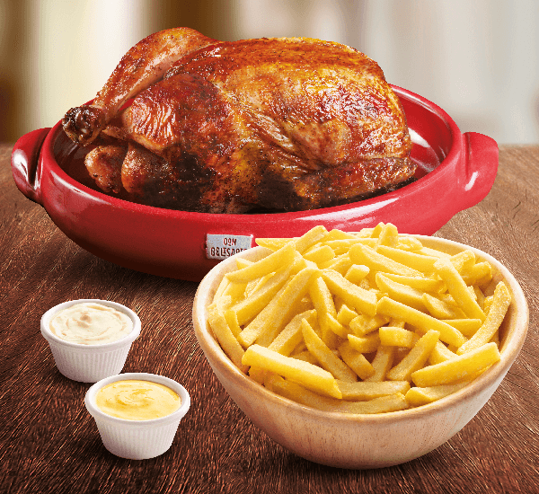 1 Pollo Don Beli con papas fritas