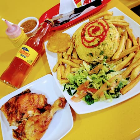 Combo 6 Arroz con Pollo, Un Cuarto de Pollo