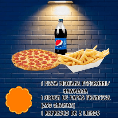 PROMO PIZZA, PAPAS Y REFRESCO