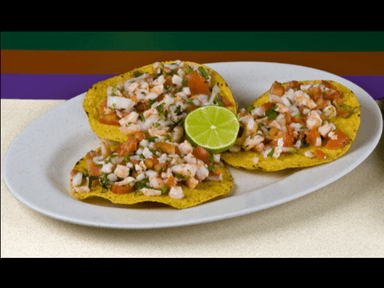 Tostadas de Camarón Empanizado