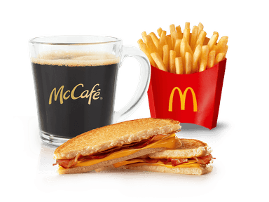 Combo Tocino y Queso con café