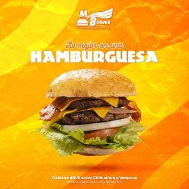 HAMBURGUESA DOBLE CARNE C/PAPAS