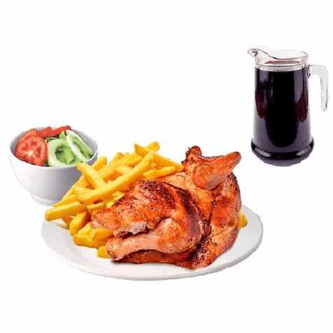 1/2 Pollo a la Brasa + Gaseosa 1 Litro
