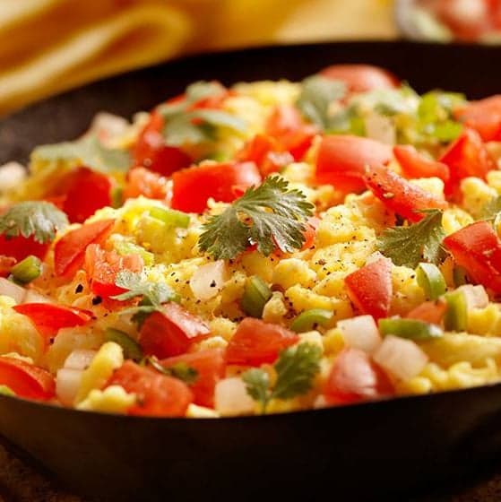 Huevos revueltos a la mexicana