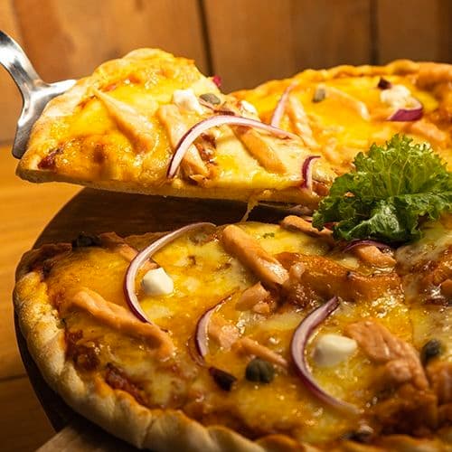Pizza de salmón