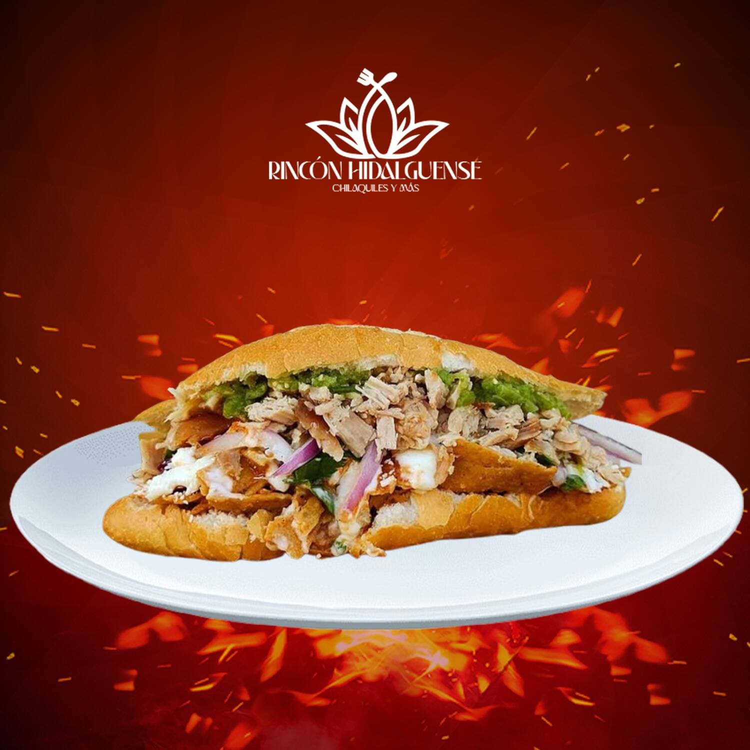 Torta de Chilaquiles con Costilla
