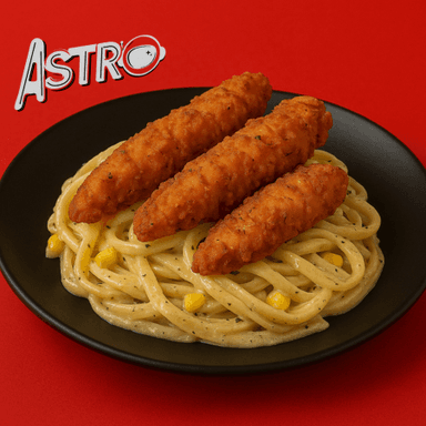 Combo Pasta, Tiras Crispy y Agua