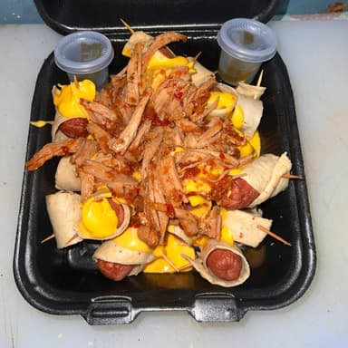 salchitacos con pierna