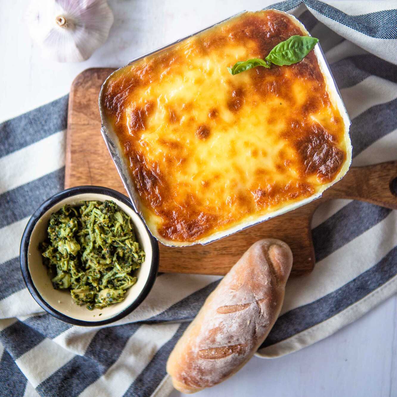 Lasagna de Pollo al Pesto