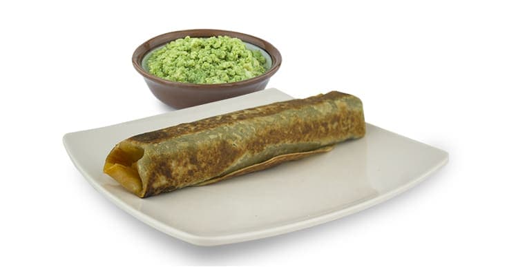 Burrito de papa huevo verde