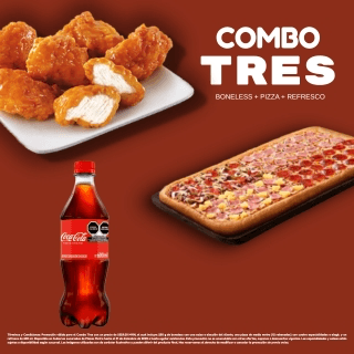 COMBO#3 - Pizza Medio Metro + Boneless + refresco