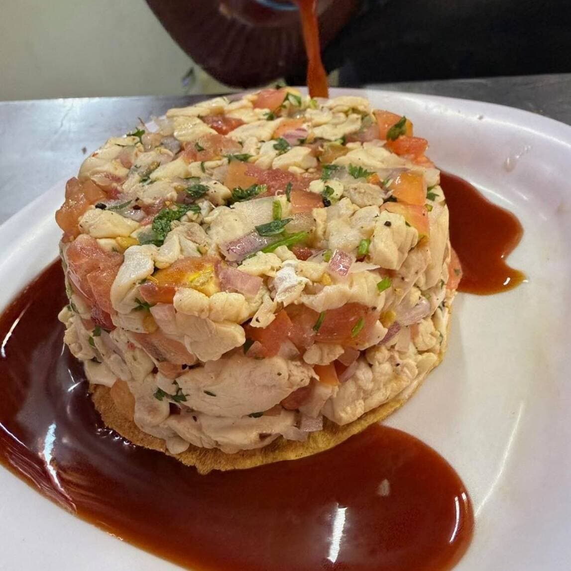 Tostada de Ceviche pescado